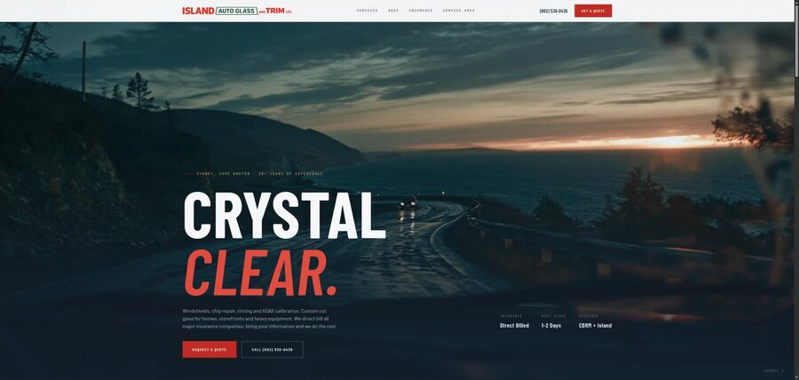 Screenshot of Island Auto Glass & Trim